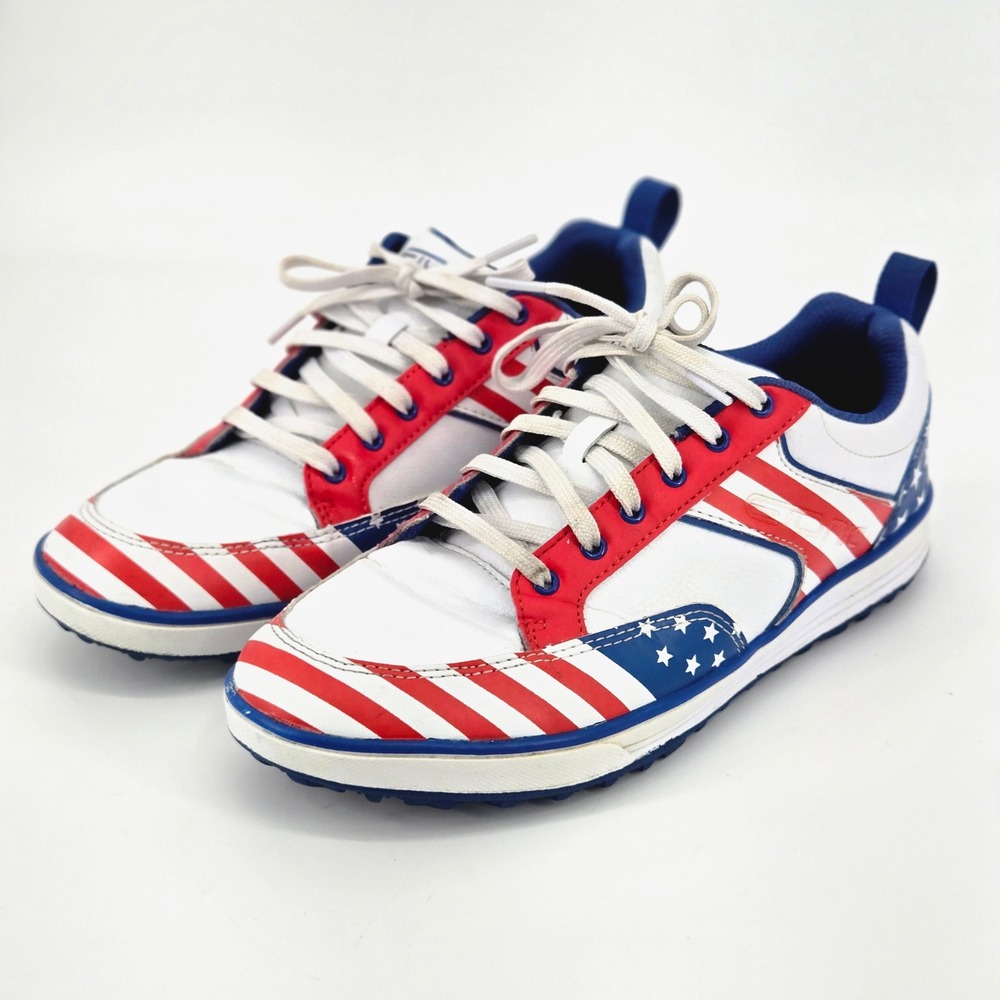 Etonic Mens G-SOK 3.0 USA Limited Edition Spikeless Golf Shoes G300RWB Size 8.5